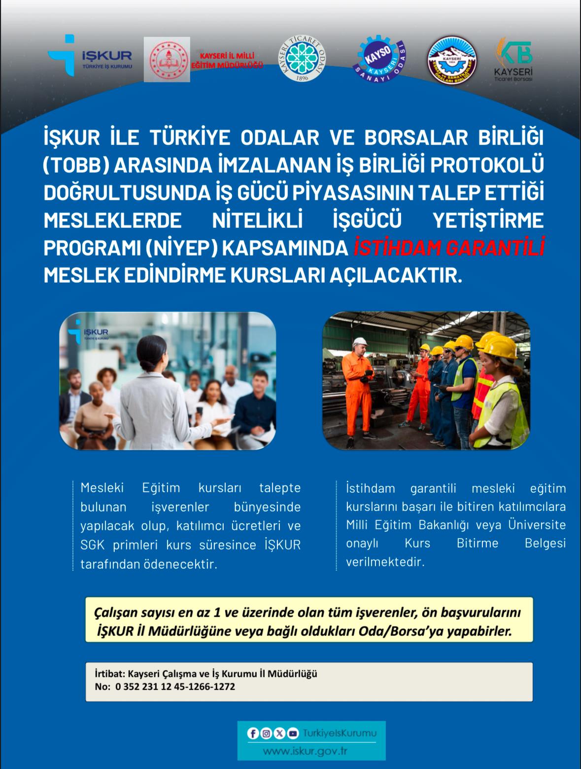 Nitelikli İş Gücü Yetiştirme Programı (NİYEP) Nitelikli İş Gücü Yetiştirme Programı (NİYEP)