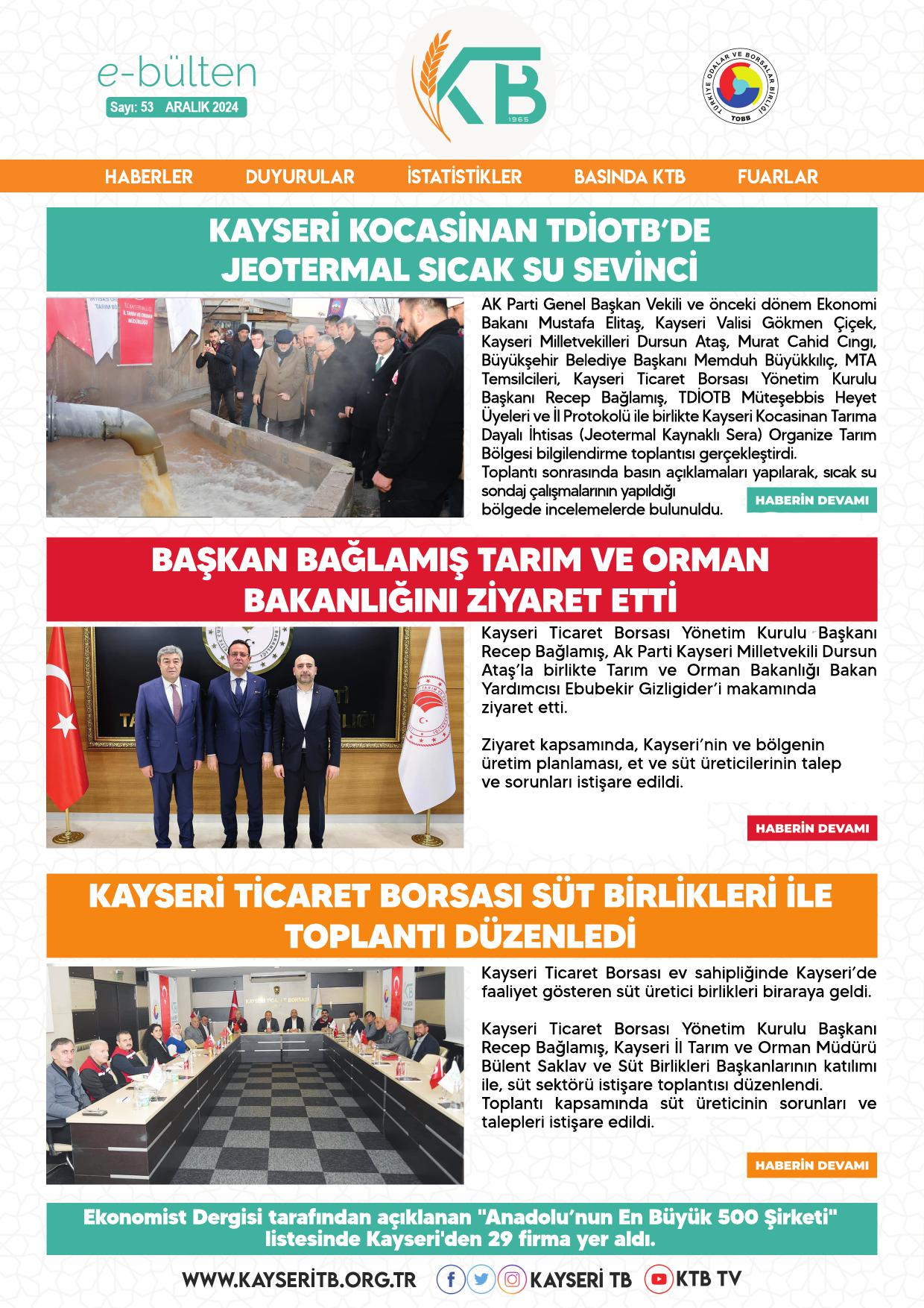 Aralık 2024 E-Bülten