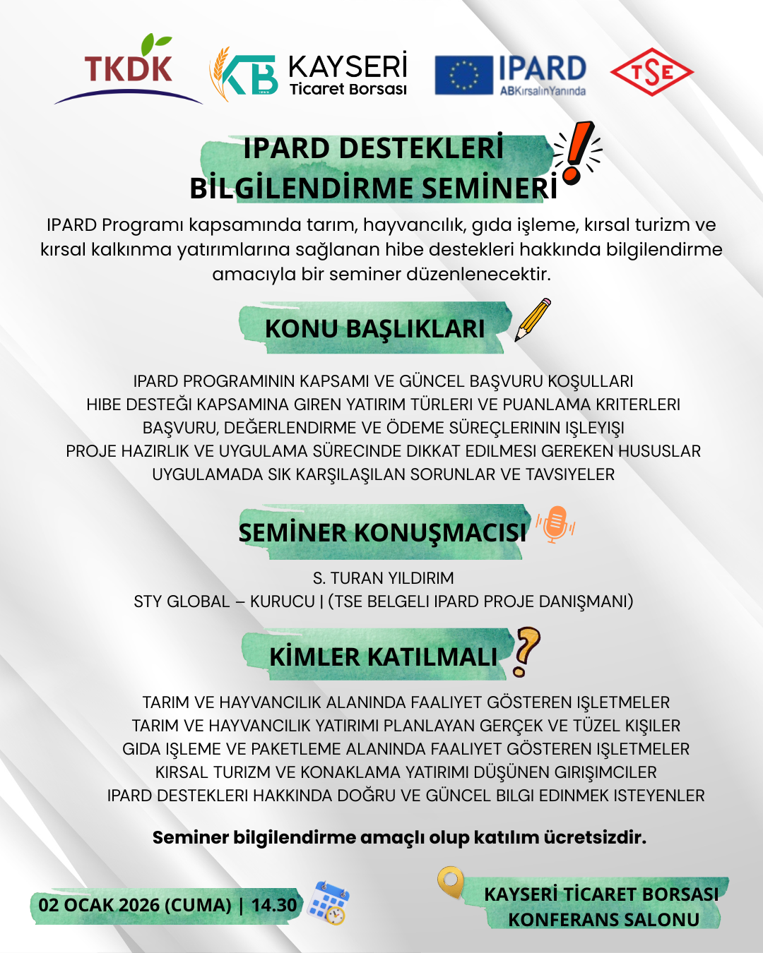 IPARD Destekleri Bilgilendirme Semineri